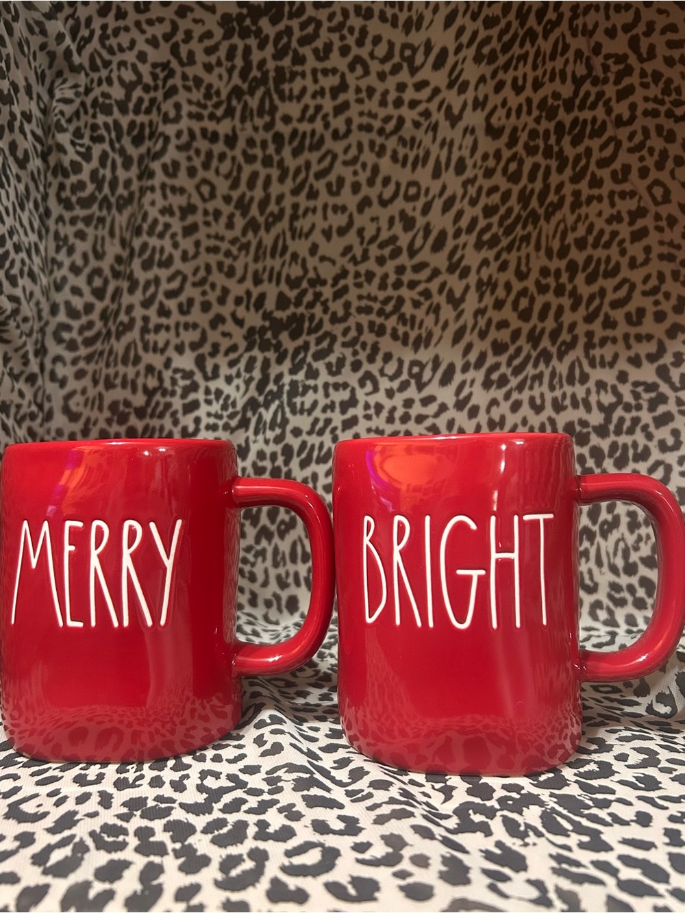 Rae Dunn Ceramic “Merry-Bright” Mugs